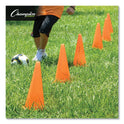 Champion Sports Hi-Visibility Vinyl Cones, 18" Tall, Fluorescent Orange, 10.63" x 10.63" Base (C18OR)