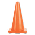 Champion Sports Hi-Visibility Vinyl Cones, 18" Tall, Fluorescent Orange, 10.63" x 10.63" Base (C18OR)