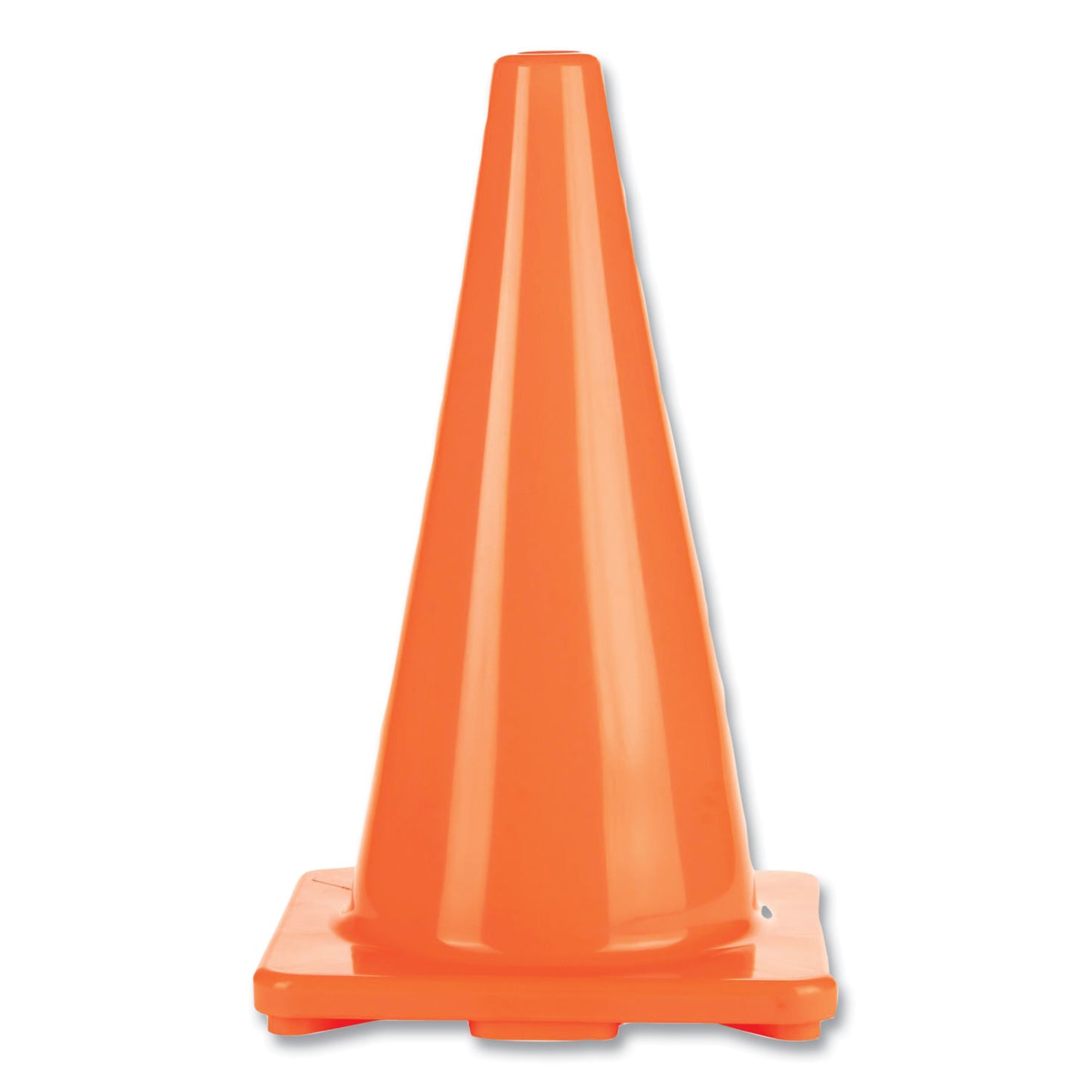 Champion Sports Hi-Visibility Vinyl Cones, 18" Tall, Fluorescent Orange, 10.63" x 10.63" Base (C18OR)