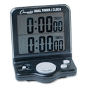 Champion Sports Dual Timer/Clock with Jumbo Display, LCD, 3.5 x 1 x 4.5, Black (DC100)