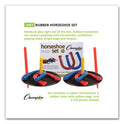 Champion Sports Indoor/Outdoor Rubber Horseshoe Set, 4 Rubber Horseshoes, 2 Rubber Mats, 2 Plastic Dowels (IHS1)