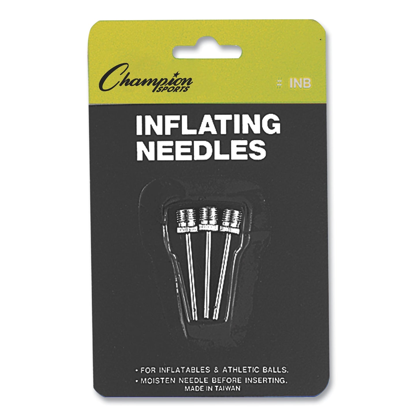 Champion Sports Nickel-Plated Inflating Needles for Electric Inflating Pump, 3/Pack (INB)