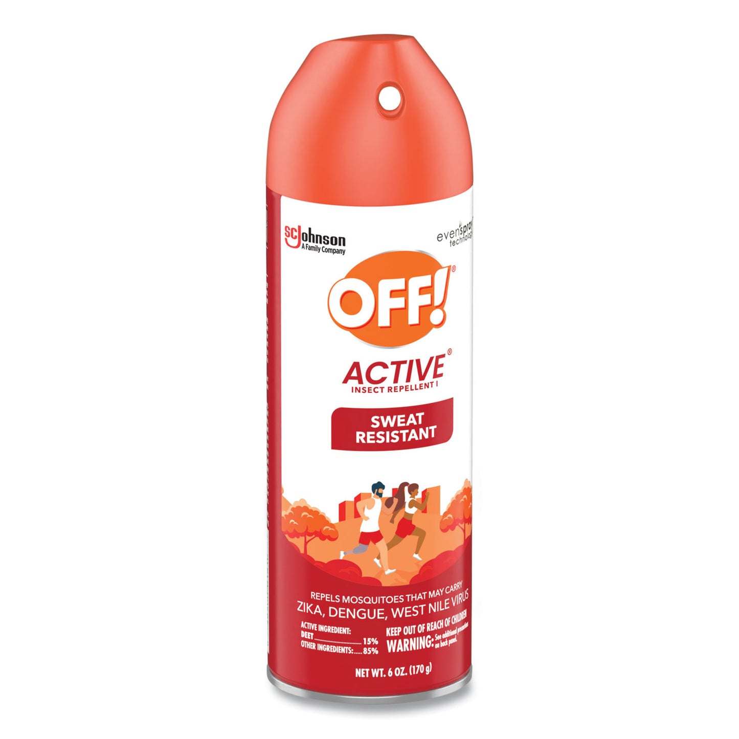 OFF! ACTIVE Insect Repellent, 6 oz Aerosol Spray, 12/Carton (334678)