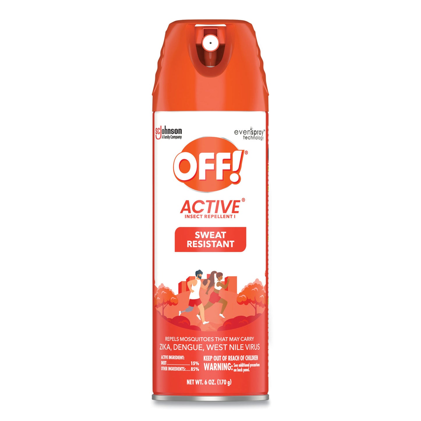 OFF! ACTIVE Insect Repellent, 6 oz Aerosol Spray, 12/Carton (334678)