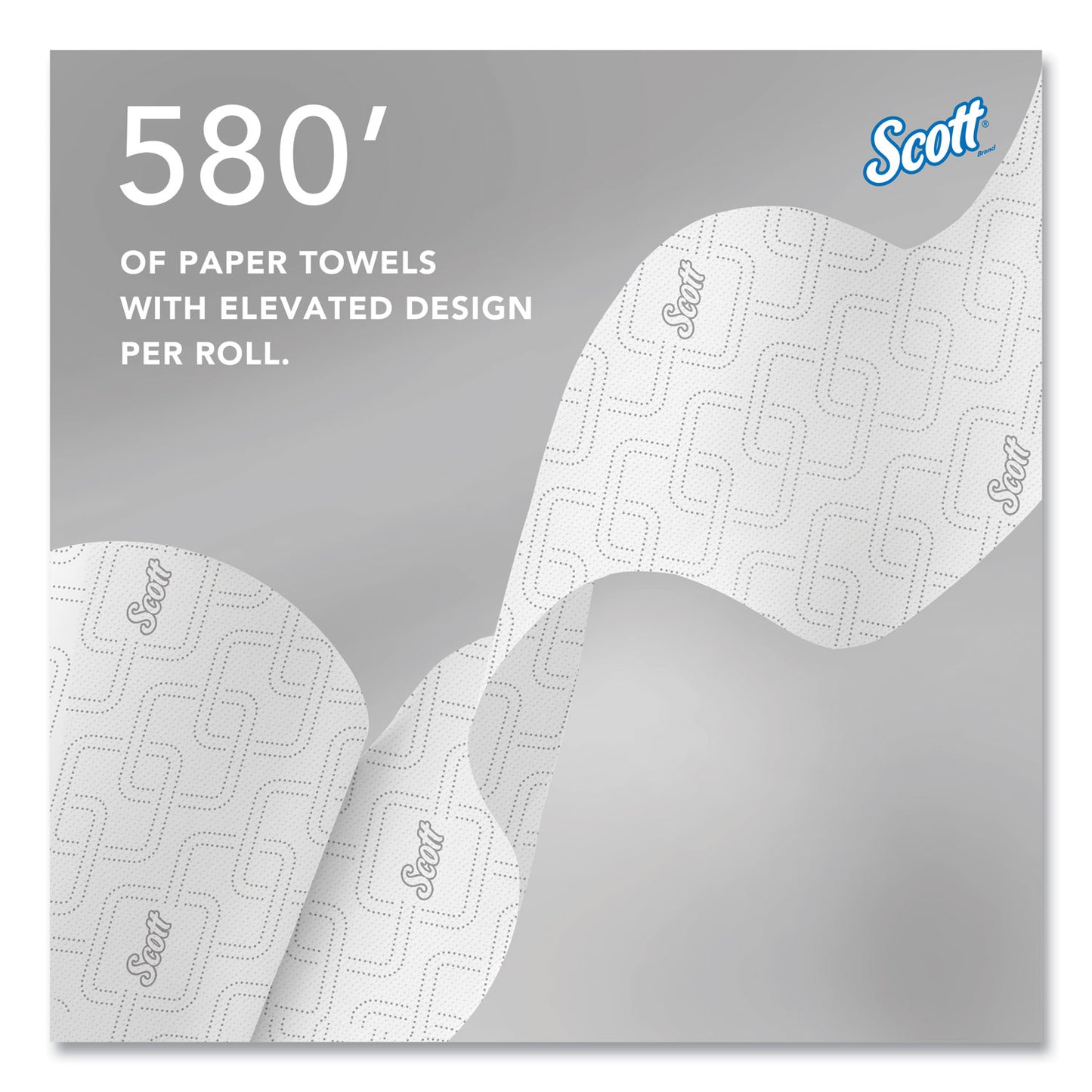 Scott Slimroll Towels, 1-Ply, 8" x 580 ft, White/Pink Core, Traditional Business, 6 Rolls/Carton (47032)