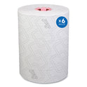 Scott Slimroll Towels, 1-Ply, 8" x 580 ft, White/Pink Core, Traditional Business, 6 Rolls/Carton (47032)