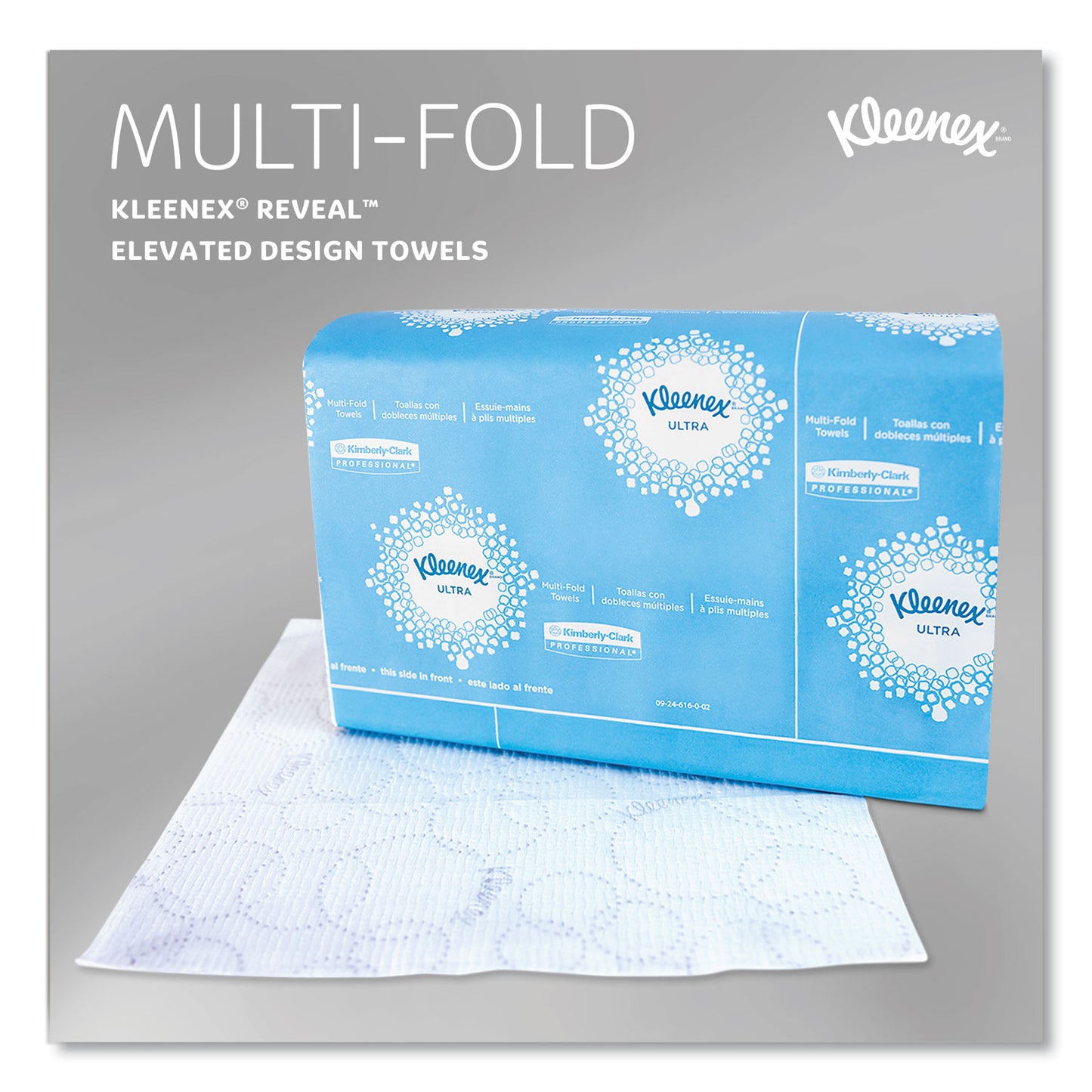 Kleenex Reveal Multi-Fold Towels, 2-Ply, 8 x 9.4, White, 16/Carton (46321)