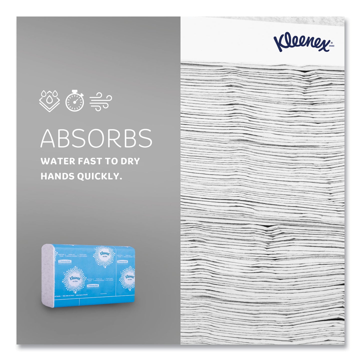 Kleenex Reveal Multi-Fold Towels, 2-Ply, 8 x 9.4, White, 16/Carton (46321)