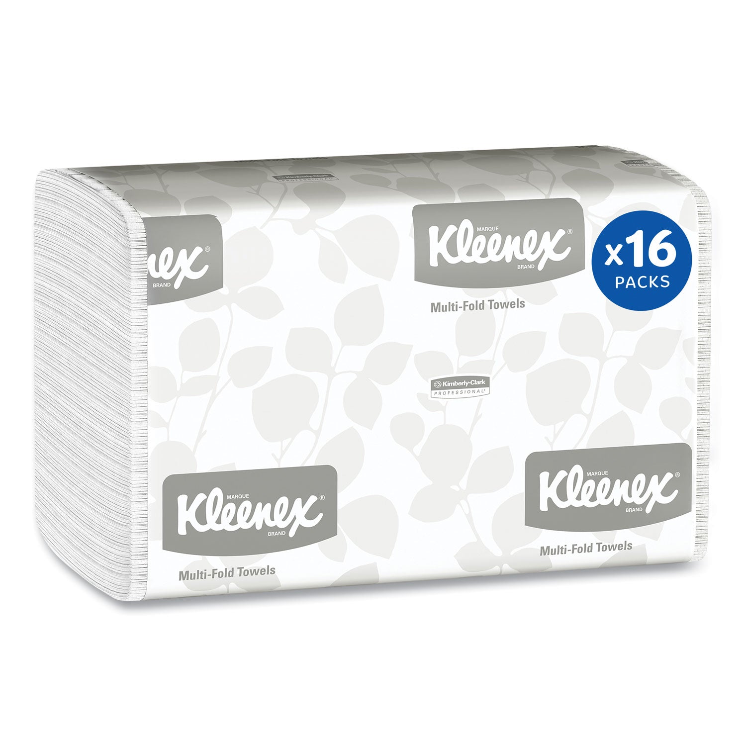 Kleenex Multi-Fold Paper Towels, 1-Ply, 9.2 x 9.4, White, 150/Pack, 16 Packs/Carton (01890)