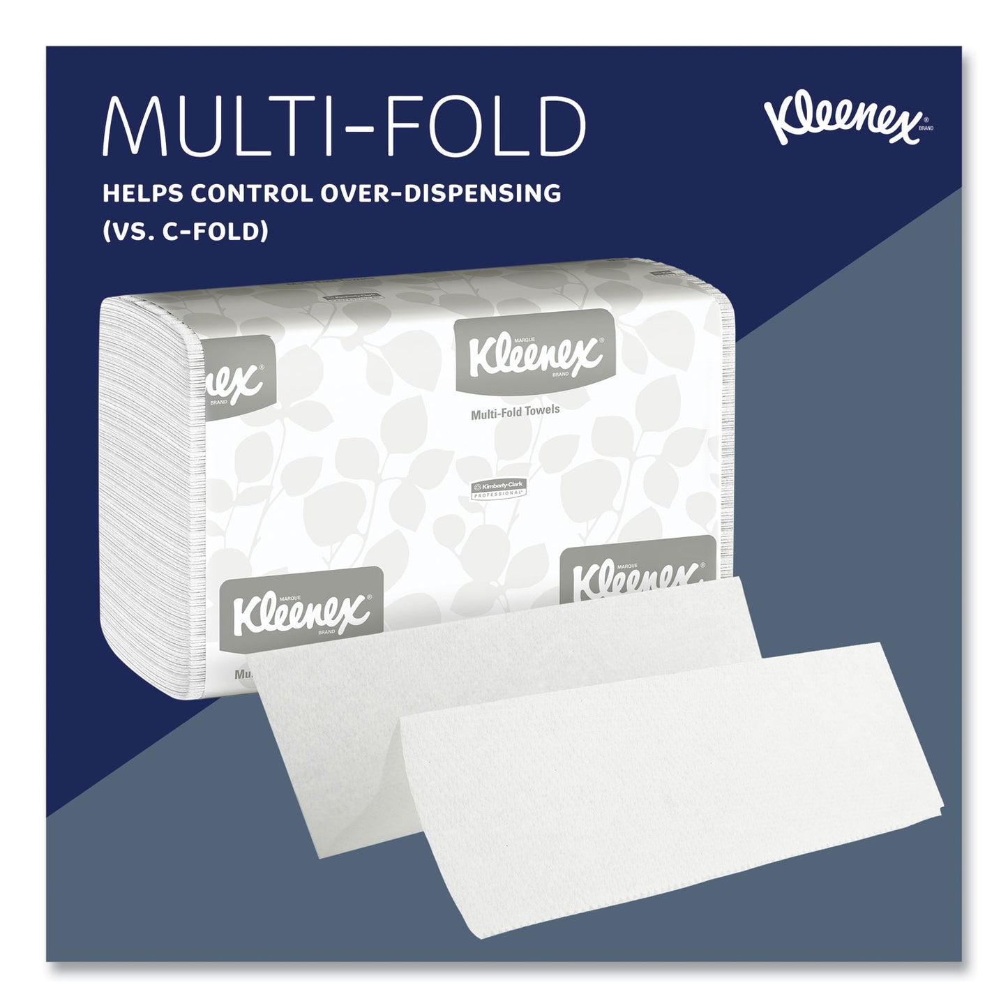 Kleenex Multi-Fold Paper Towels, 1-Ply, 9.2 x 9.4, White, 150/Pack, 16 Packs/Carton (01890)