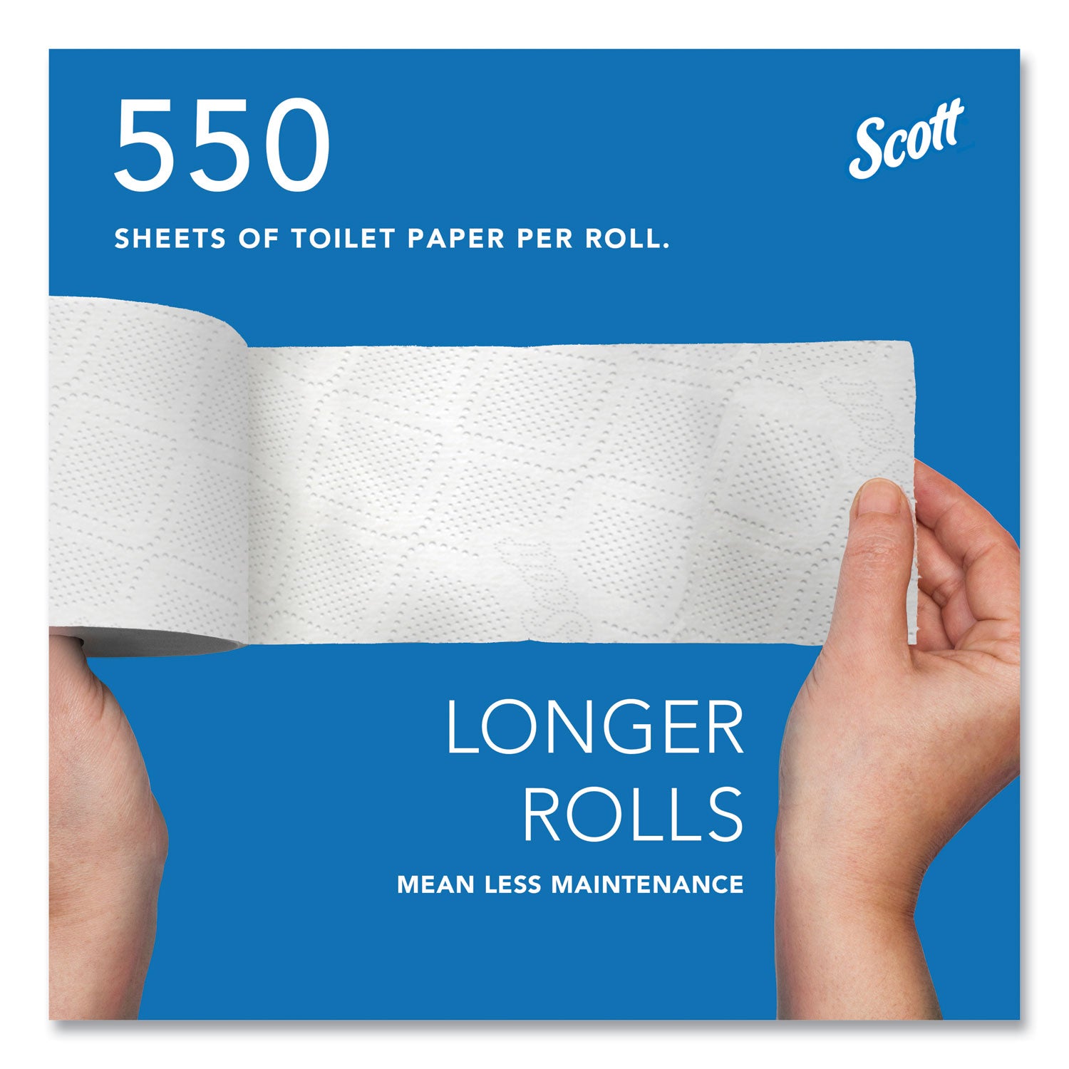 Scott Essential Standard Roll Bathroom Tissue for Business, Septic Safe, Convenience Carton, 2-Ply, White, 550/Roll, 20 Rolls/CT (13607)