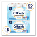 Cottonelle Clean Care Bathroom Tissue, Septic Safe, 1-Ply, White, 170 Sheets/Roll, 48 Rolls/Carton (12456)