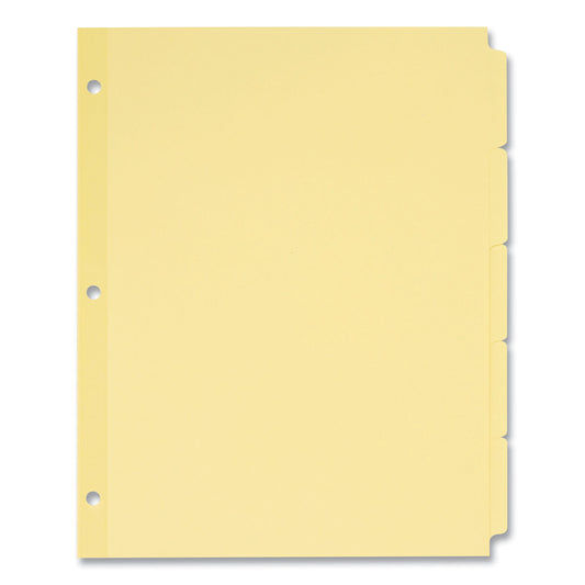 Avery Write and Erase Plain-Tab Paper Dividers, 5-Tab, 11 x 8.5, Buff, 36 Sets (11501)