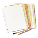 Avery Write and Erase Plain-Tab Paper Dividers, 5-Tab, 11 x 8.5, Buff, 36 Sets (11501)
