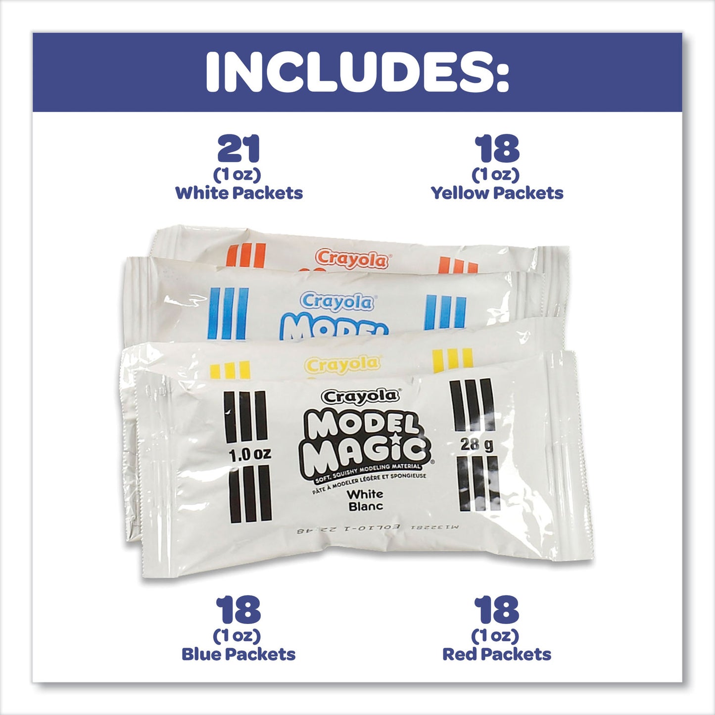 Crayola Model Magic Modeling Compound, 1 oz Packs, 75 Packs, Assorted Colors, 6 lbs 13 oz (236002)
