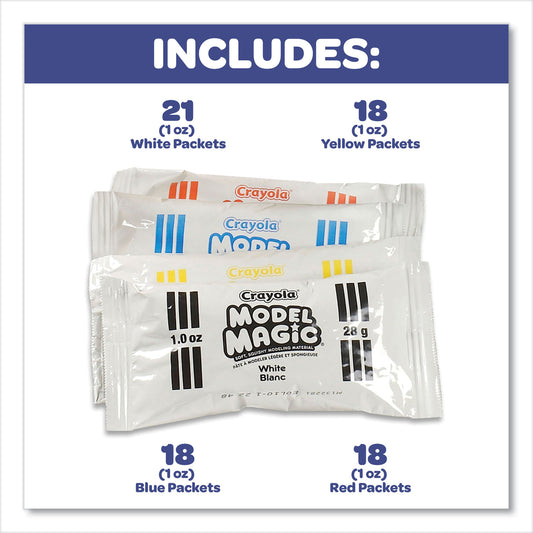 Crayola Model Magic Modeling Compound, 1 oz Packs, 75 Packs, Assorted Colors, 6 lbs 13 oz (236002)