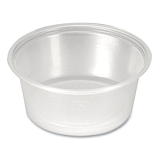 Fabri-Kal Portion Cups, 1.5 oz, Clear, 250/Sleeve, 10 Sleeves/Carton (PPC150)