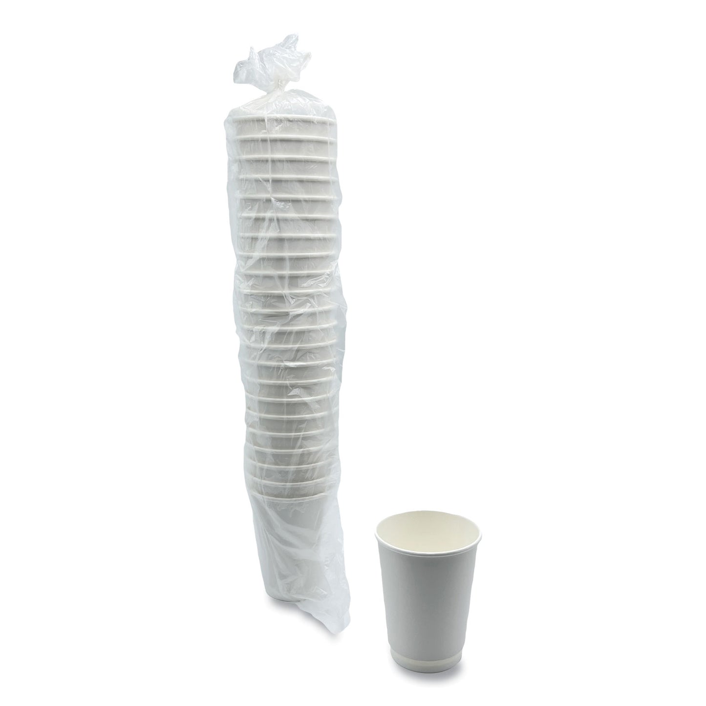 Boardwalk Paper Hot Cups, Double-Walled, 12 oz, White, 25/Pack (DW12HCUPPK)