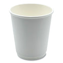 Boardwalk Paper Hot Cups, Double-Walled, 8 oz, White, 500/Carton (DW8HCUP)