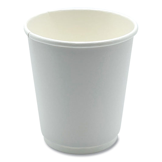 Boardwalk Paper Hot Cups, Double-Walled, 8 oz, White, 500/Carton (DW8HCUP)