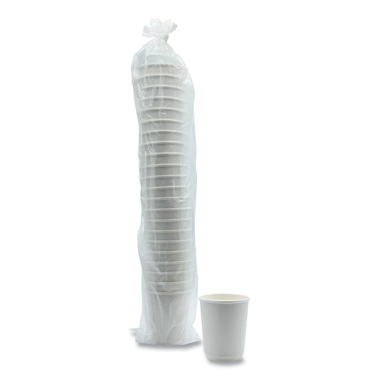 Boardwalk Paper Hot Cups, Double-Walled, 8 oz, White, 25/Pack (DW8HCUPPK)