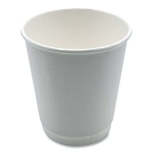 Boardwalk Paper Hot Cups, Double-Walled, 10 oz, White, 25/Pack (DW10HCUPPK)