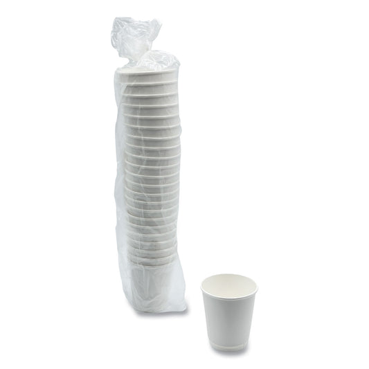 Boardwalk Paper Hot Cups, Double-Walled, 10 oz, White, 25/Pack (DW10HCUPPK)