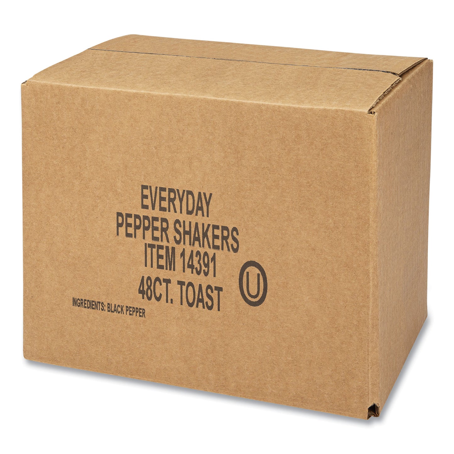 Office Snax Pepper Shakers, 4 oz Shakers, 48/Carton (14391)