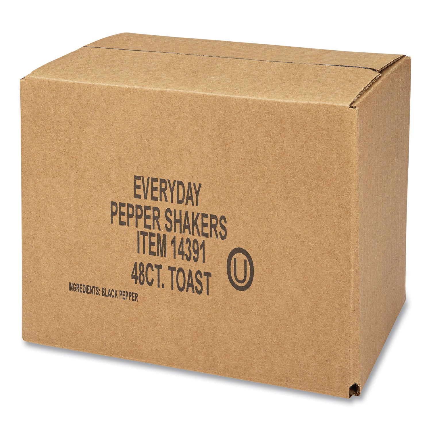 Office Snax Pepper Shakers, 4 oz Shakers, 48/Carton (14391)