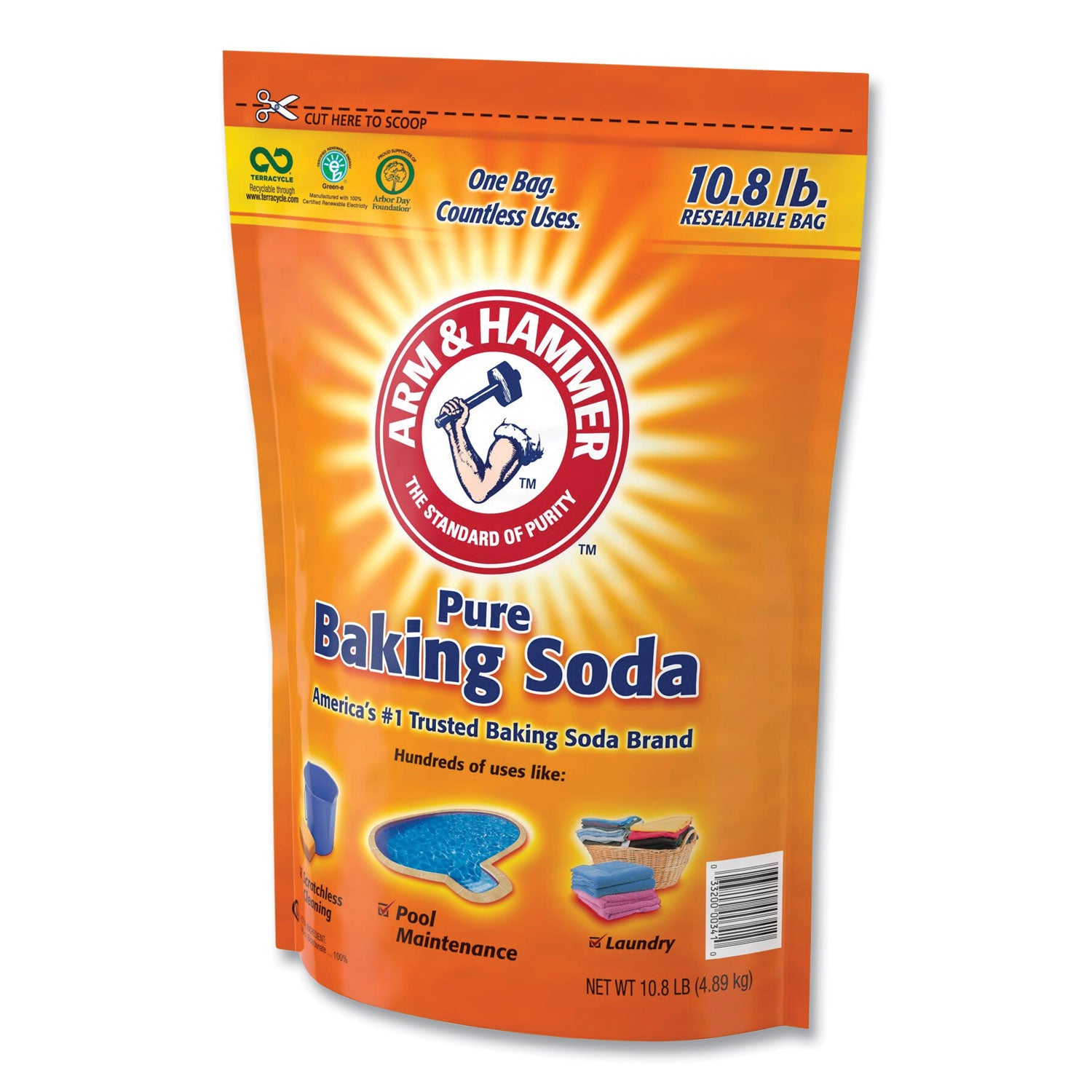 Hammer Baking Soda, 10.8 lb Resealable Bag (3320000341EA)
