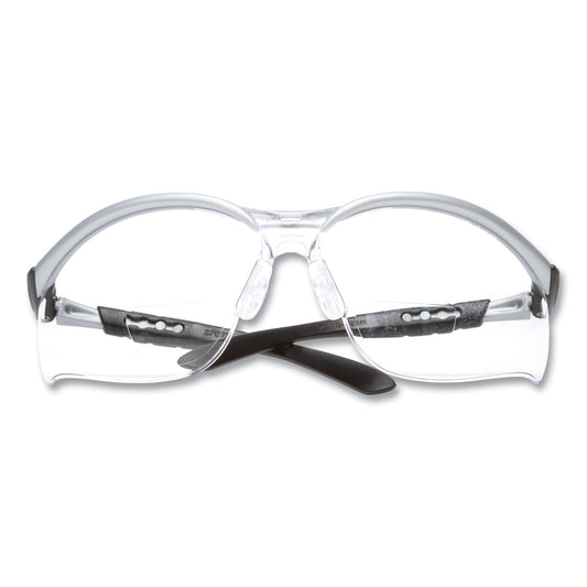 3M BX Molded-In Diopter Safety Glasses, 2.5+ Diopter Strength, Silver/Black Frame, Clear Lens (1137600000)