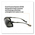 3M Virtua CCS Protective Eyewear with Foam Gasket, Black/Gray Plastic Frame, Gray Polycarbonate Lens (1187300000)