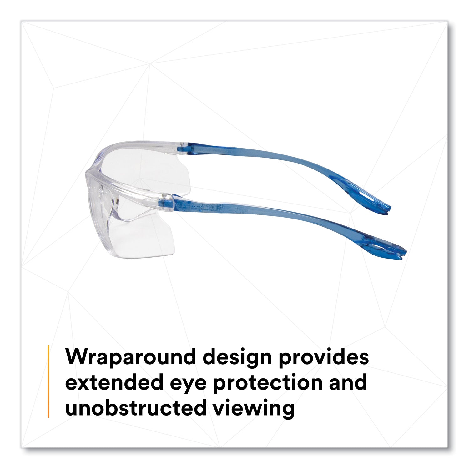 3M Virtua Sport CCS Protective Eyewear, Blue Plastic Frame, Clear Polycarbonate Lens (1179600000)