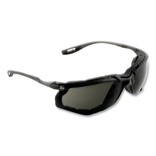 3M Virtua CCS Protective Eyewear with Foam Gasket, Black/Gray Plastic Frame, Gray Polycarbonate Lens (1187300000)