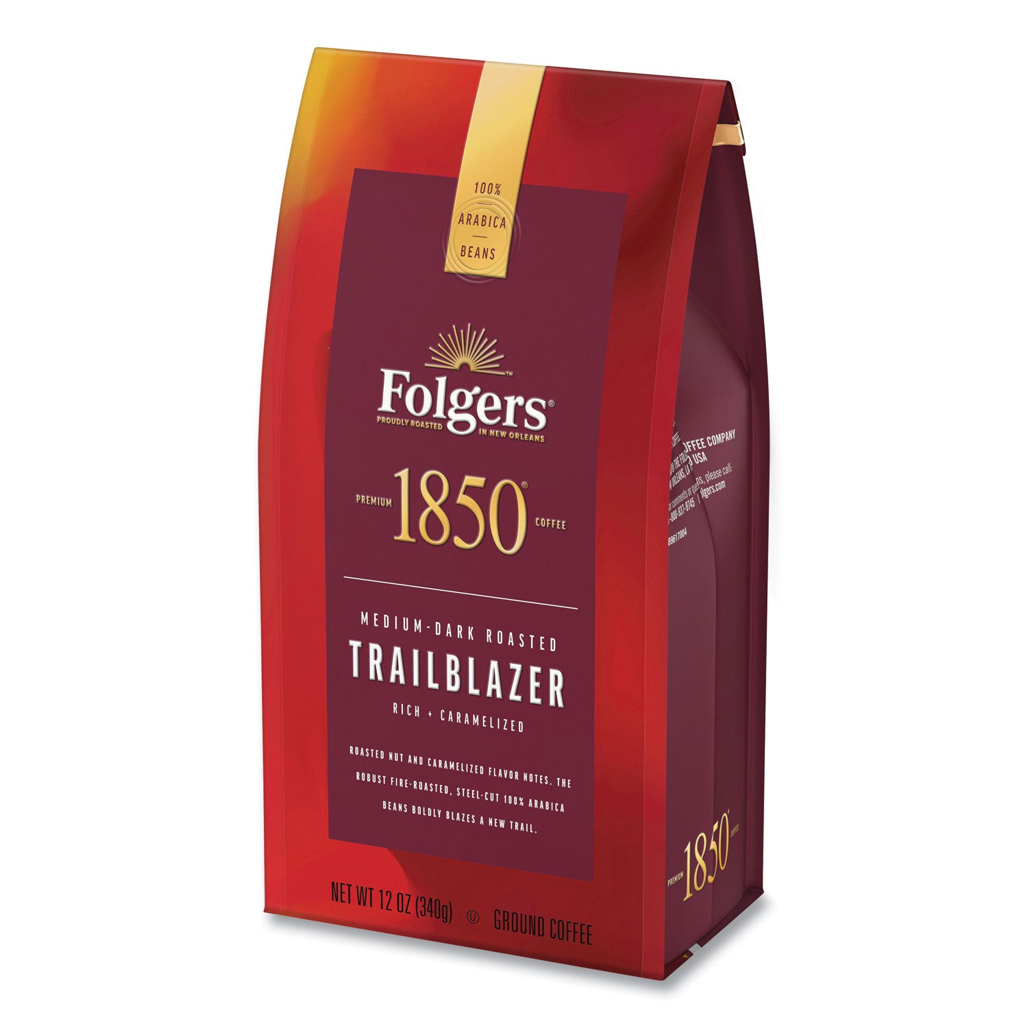 1850 Coffee, Trailblazer, 12 oz Bag, 6/Carton (62881)