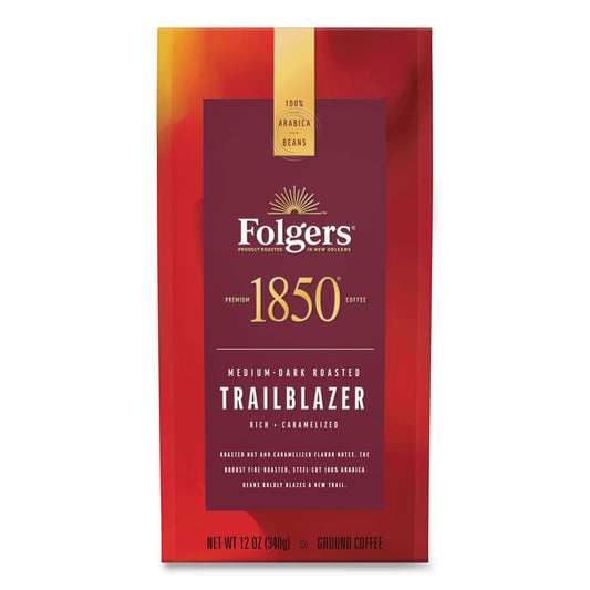 1850 Coffee, Trailblazer, 12 oz Bag, 6/Carton (62881)