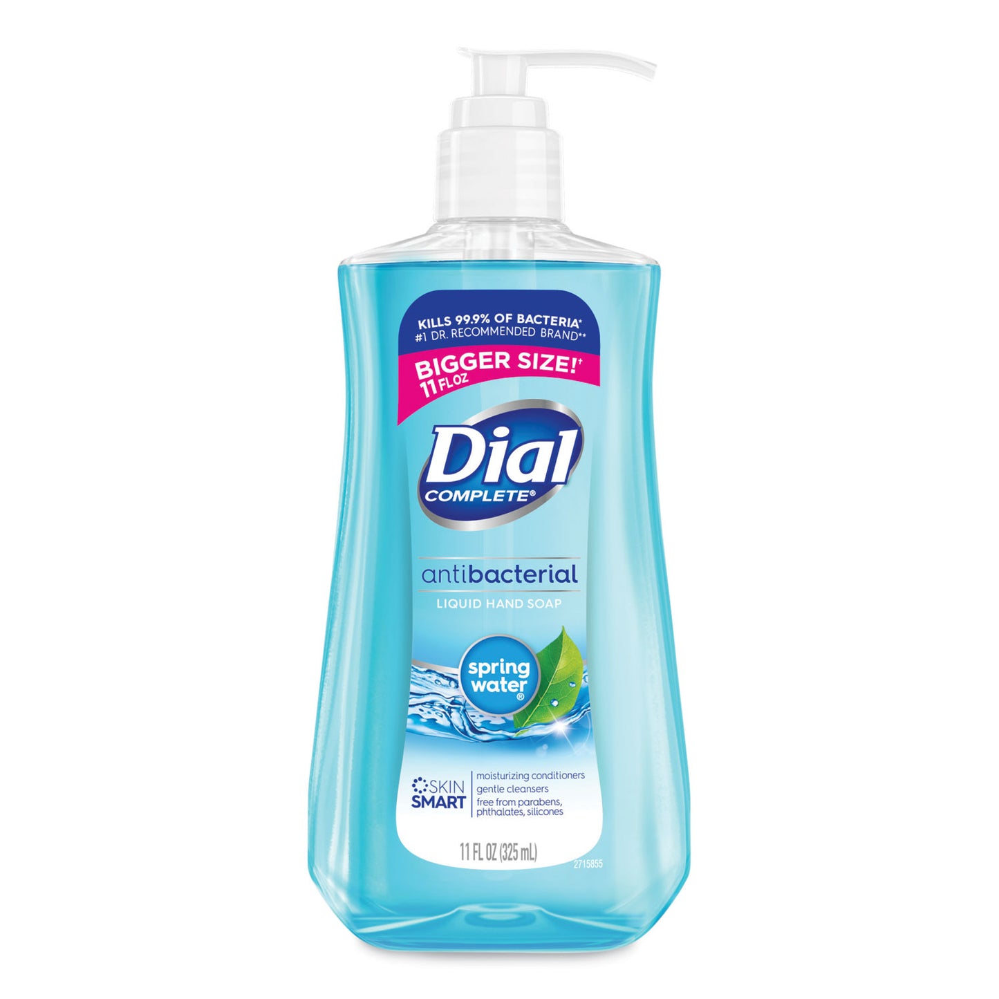 Dial Antibacterial Liquid Hand Soap, Spring Water Scent, 11 oz, 12/Carton (20952)