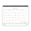 Blueline Gold Collection Monthly Desk Pad Calendar, 22 x 17, White Sheets, Black Headband, Clear Corners, 12-Month (Jan to Dec): 2025 (C199003)