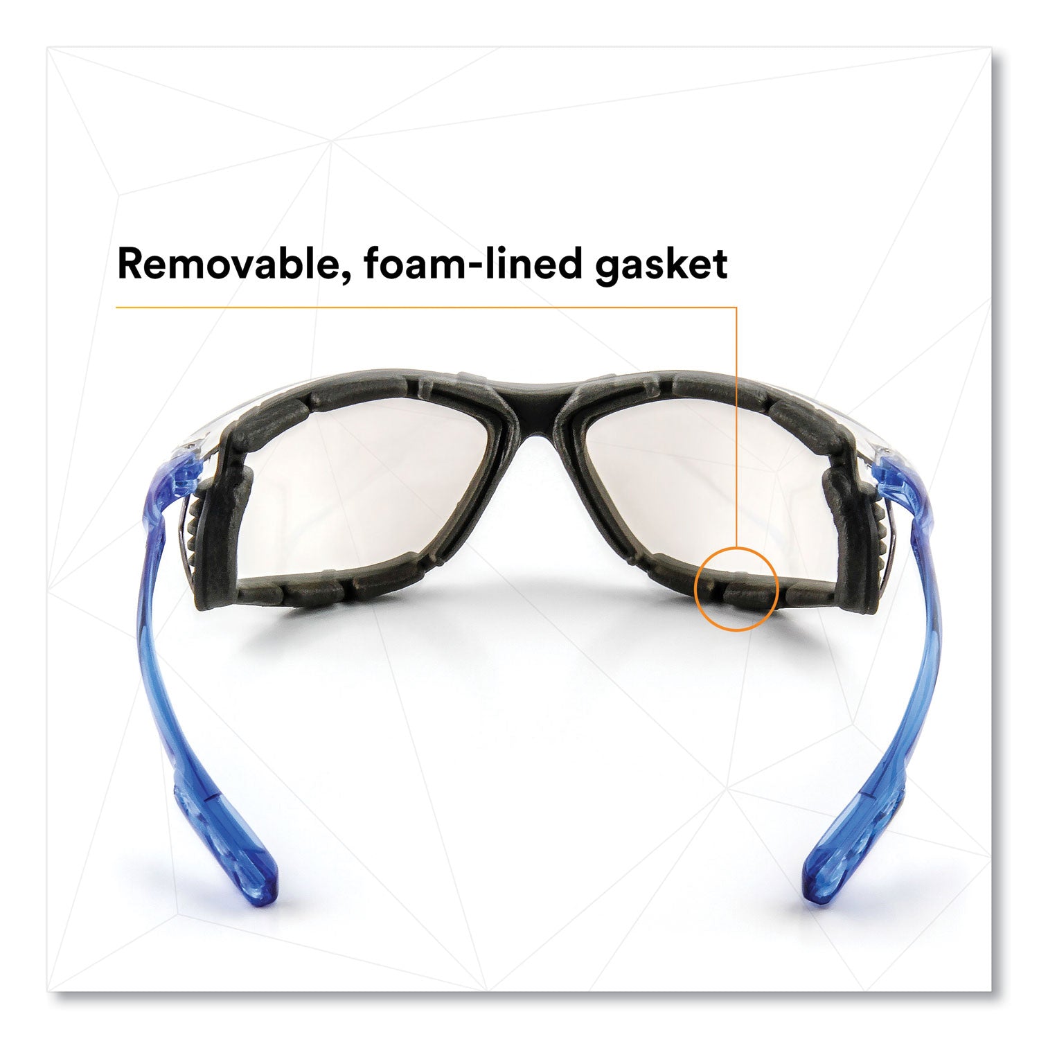 3M CCS Protective Eyewear with Foam Gasket, +1.5 Diopter Strength, Blue Plastic Frame, Clear Polycarbonate Lens (VC215AF)