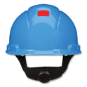 3M SecureFit H-Series Hard Hats, H-700 Cap with UV Indicator, 4-Point Pressure Diffusion Ratchet Suspension, Blue (H703SFRUV)