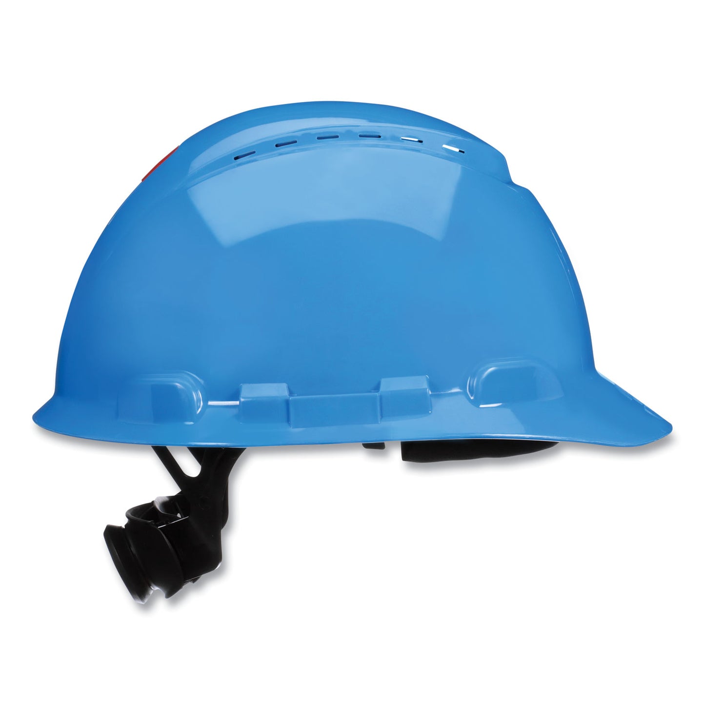 3M SecureFit H-Series Hard Hats, H-700 Vented Cap with UV Indicator, 4-Point Pressure Diffusion Ratchet Suspension, Blue (H703SFVUV)