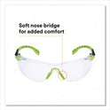 3M Solus 1000-Series Safety Glasses, Black/Green Plastic Frame, Clear Polycarbonate Lens (S1201SGAF)