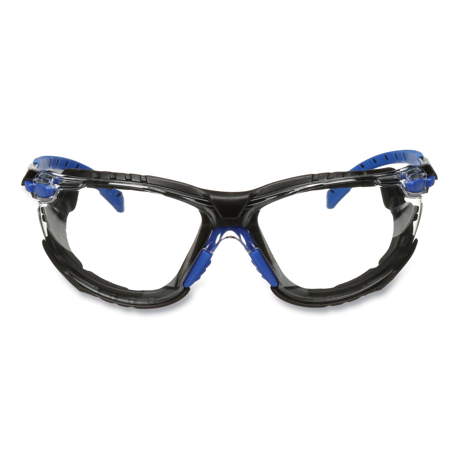 3M Solus 1000 Series Safety Glasses, Black/Blue Plastic Frame, Clear Polycarbonate Lens (S1101SGAFKT)