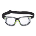 3M Solus 1000-Series Safety Glasses, Green Plastic Frame, Clear Polycarbonate Lens (S1201SGAFKT)