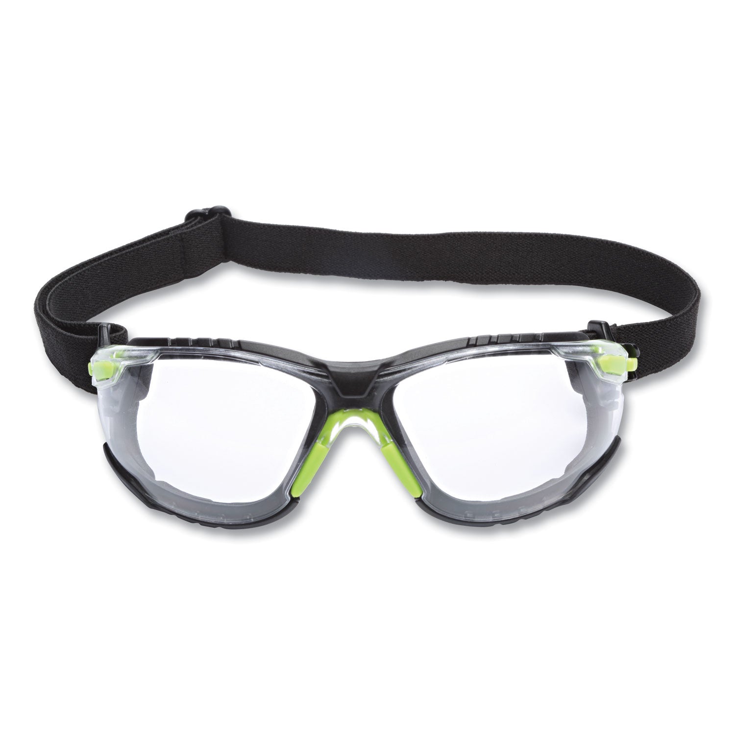 3M Solus 1000-Series Safety Glasses, Green Plastic Frame, Clear Polycarbonate Lens (S1201SGAFKT)
