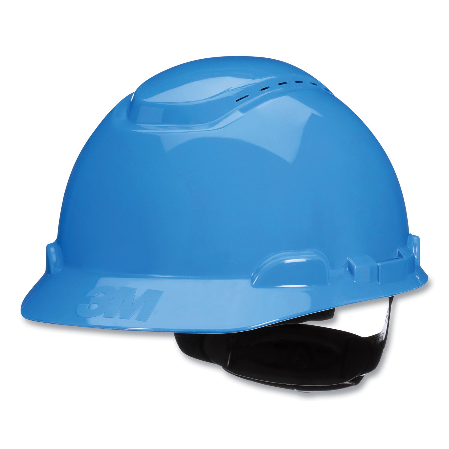 3M SecureFit H-Series Hard Hats, H-700 Vented Cap with UV Indicator, 4-Point Pressure Diffusion Ratchet Suspension, Blue (H703SFVUV)