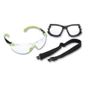 3M Solus 1000-Series Safety Glasses, Green Plastic Frame, Clear Polycarbonate Lens (S1201SGAFKT)