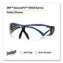 3M SecureFit Protective Eyewear, 400 Series, Blue/Gray Plastic Frame, Clear Polycarbonate Lens (SF204SGAFBLU)