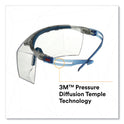 3M SecureFit Protective Eyewear, 3700 OTG Series, Blue Plastic Frame, Clean Polycarbonate Lens (SF3701XSGAB)
