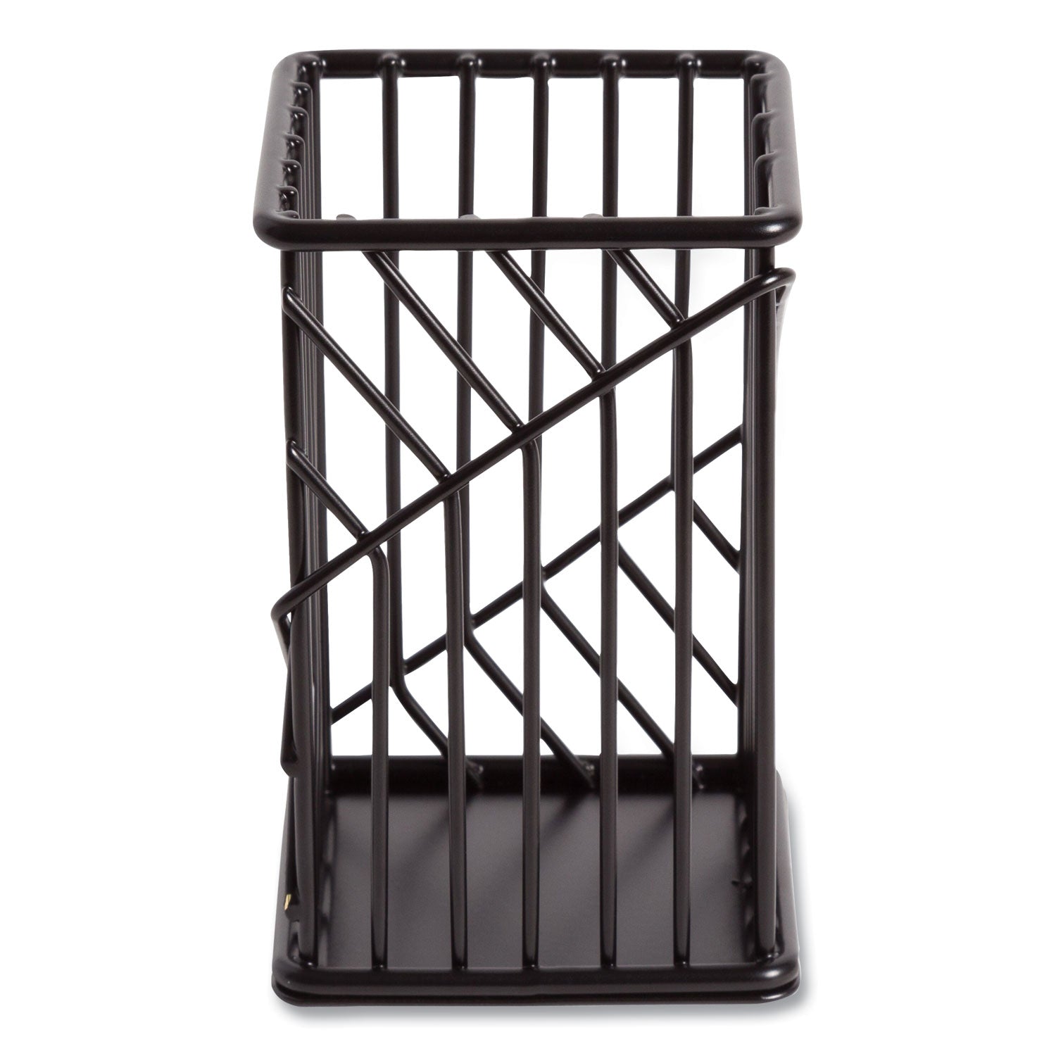 U Brands Vena Pencil Cup, 2.76"w x 2.76"d x 4.41"h, Black (3835U0624)